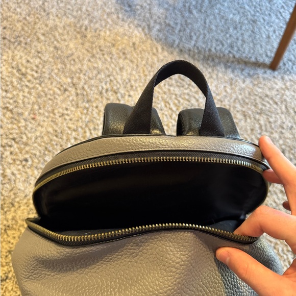 Coach Gray Leather Backpack for Men - Picture 5 of 6